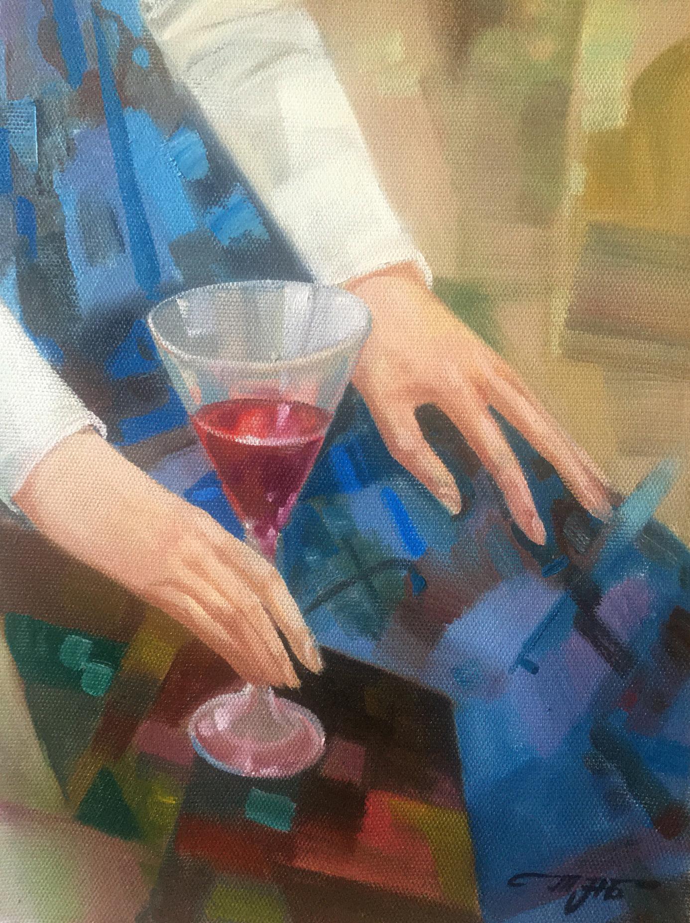 Experience "A Moment in Time," an abstract oil painting by Anatoly Borisovich Tarabanov