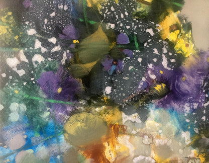 Abstract oil painting Flowers Anatoly Tarabanov