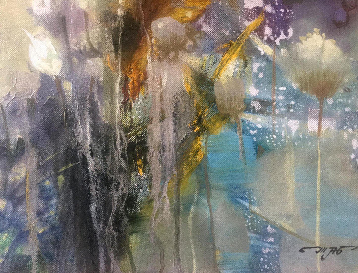 Abstract oil painting Flowers Anatoly Tarabanov