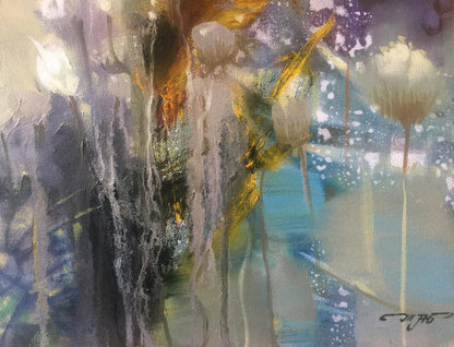 Abstract oil painting Flowers Anatoly Tarabanov