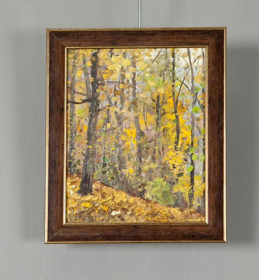 Autumn Landscape, Antique Painting Original