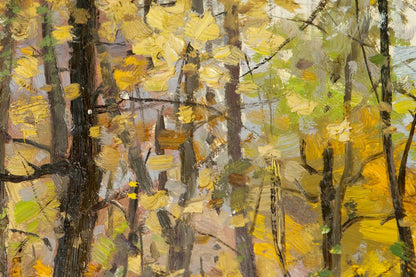 Autumn Landscape, Antique Painting Original