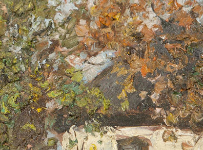 Oil painting an evening over my house Ivan Tsyupka