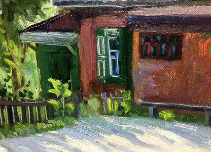 Our yard oil painting Lednev Dmitry