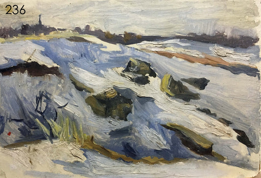 Winter landscape oil painting Kolesnik Vladimir Artemyevich