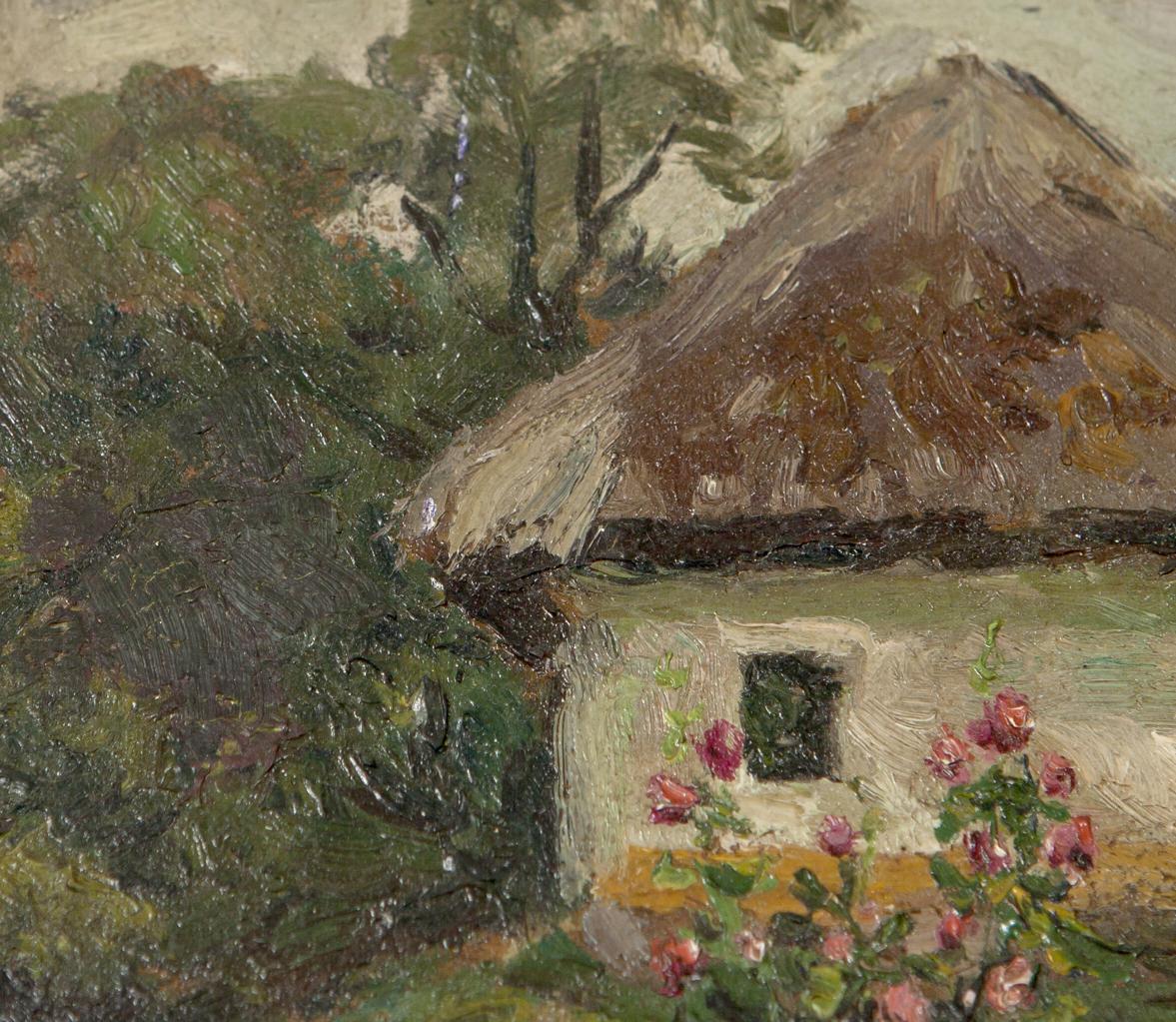 Rural Houses Oil Painting / Soviet Artist Zyupka I.