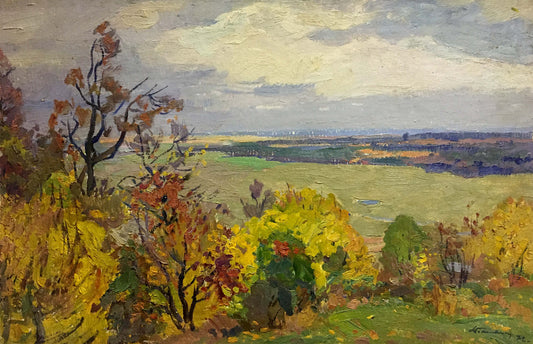 Oil painting Autumn day Gantman Moses Faybovich