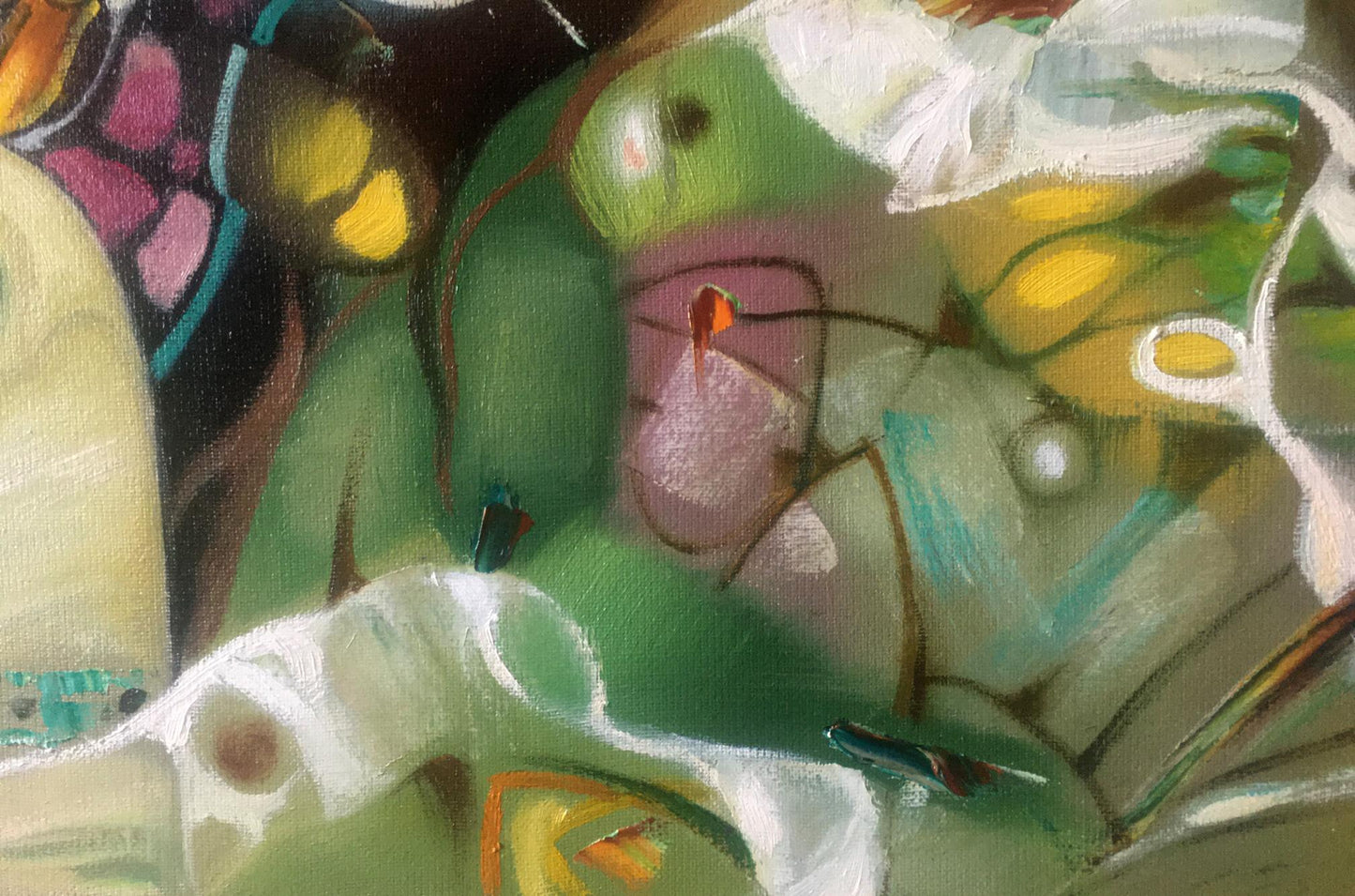 Abstract oil painting Summer meadow Anatoly Borisovich Tarabanov