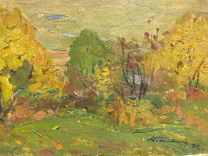 Oil painting Autumn day Gantman Moses Faybovich