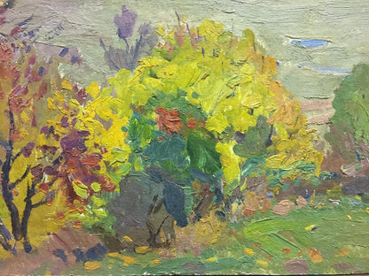 Oil painting Autumn day Gantman Moses Faybovich