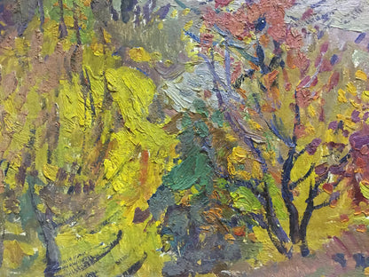 Oil painting Autumn day Gantman Moses Faybovich