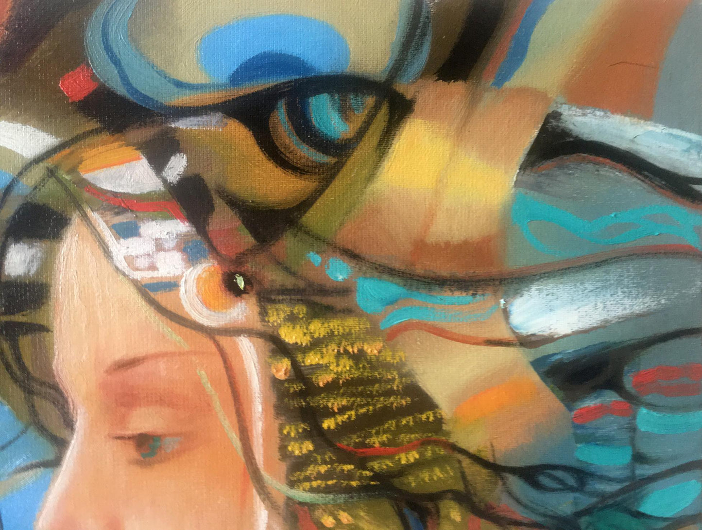 Abstract oil painting Clea Anatoly Borisovich Tarabanov