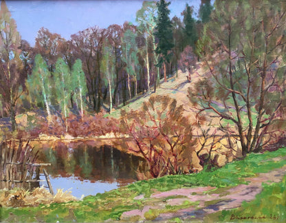 Spring oil painting