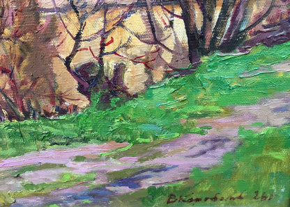 Spring oil painting