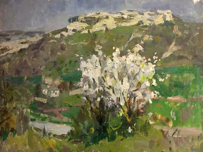 Oil painting Blooming tree Golub Stepan Filippovich