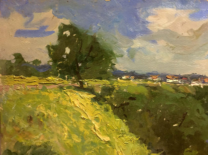 Oil painting City by the sea Korostelev Vladimir Alexandrovich