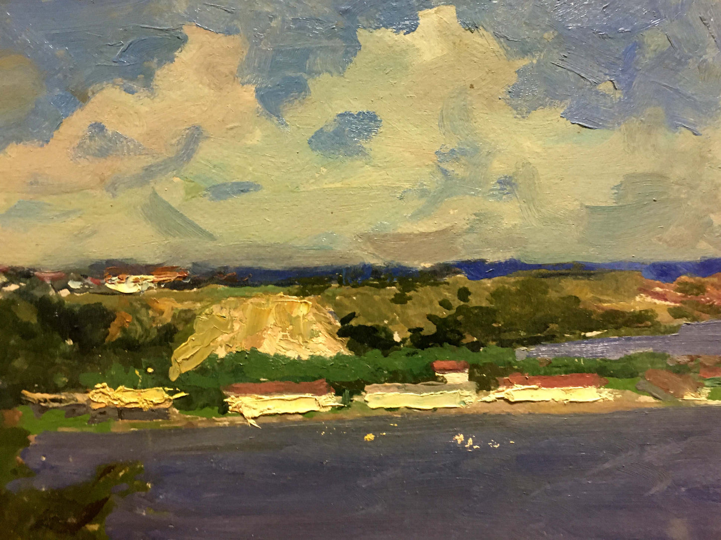 Oil painting City by the sea Korostelev Vladimir Alexandrovich