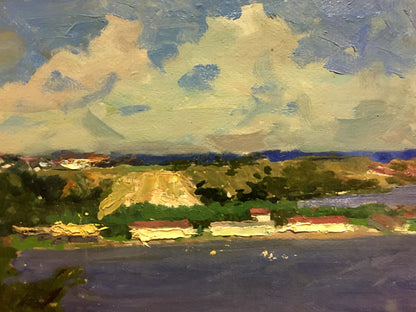 Oil painting City by the sea Korostelev Vladimir Alexandrovich