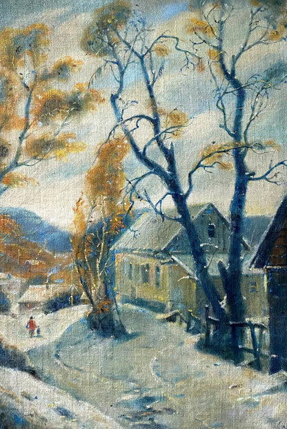 Oil painting Winter day Litvinov Oleg Arkad'yevich