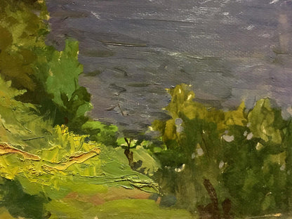 Oil painting City by the sea Korostelev Vladimir Alexandrovich