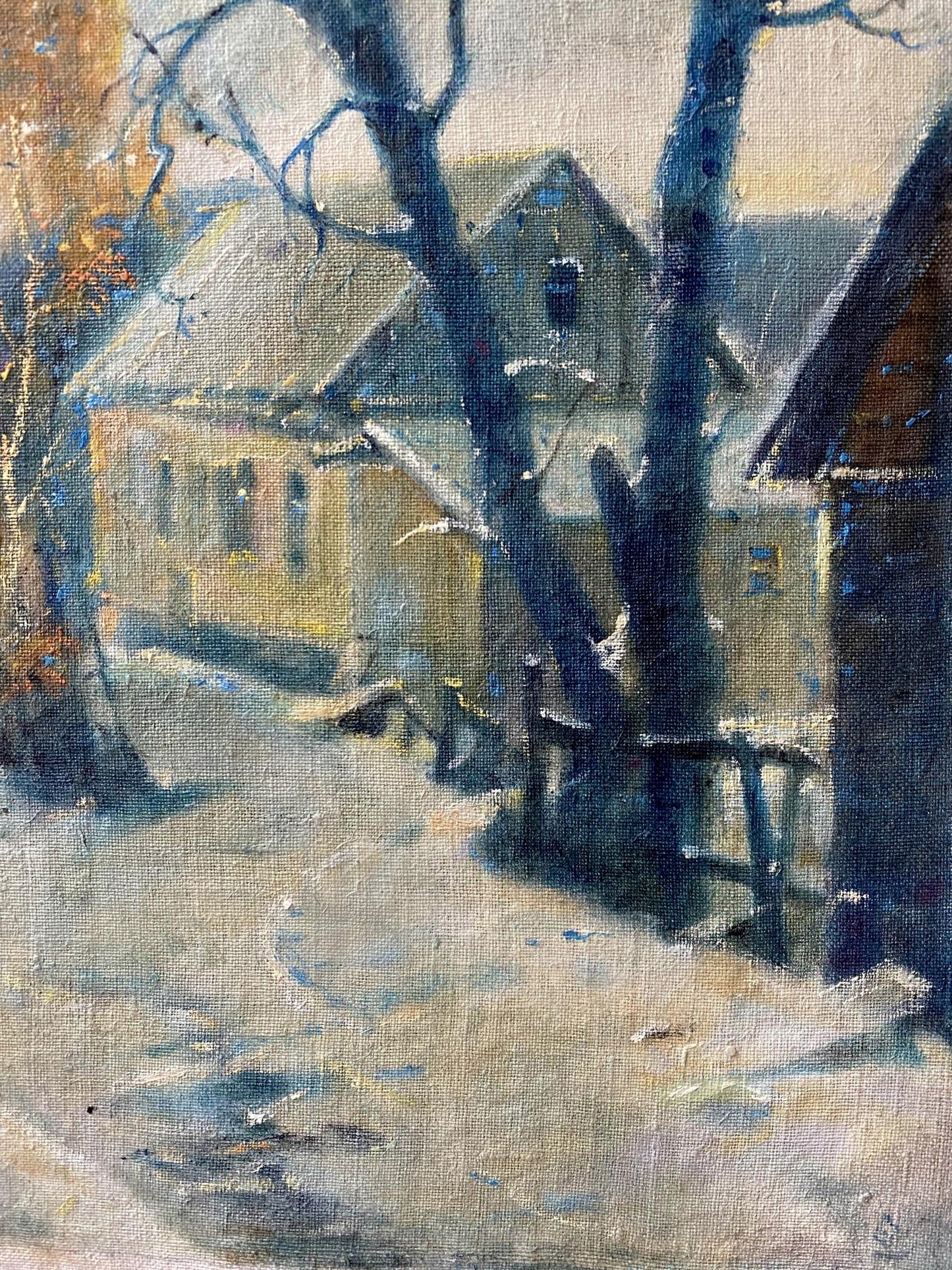 Oil painting Winter day Litvinov Oleg Arkad'yevich