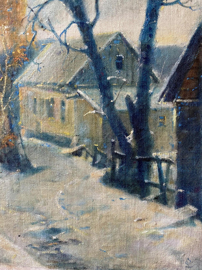 Oil painting Winter day Litvinov Oleg Arkad'yevich