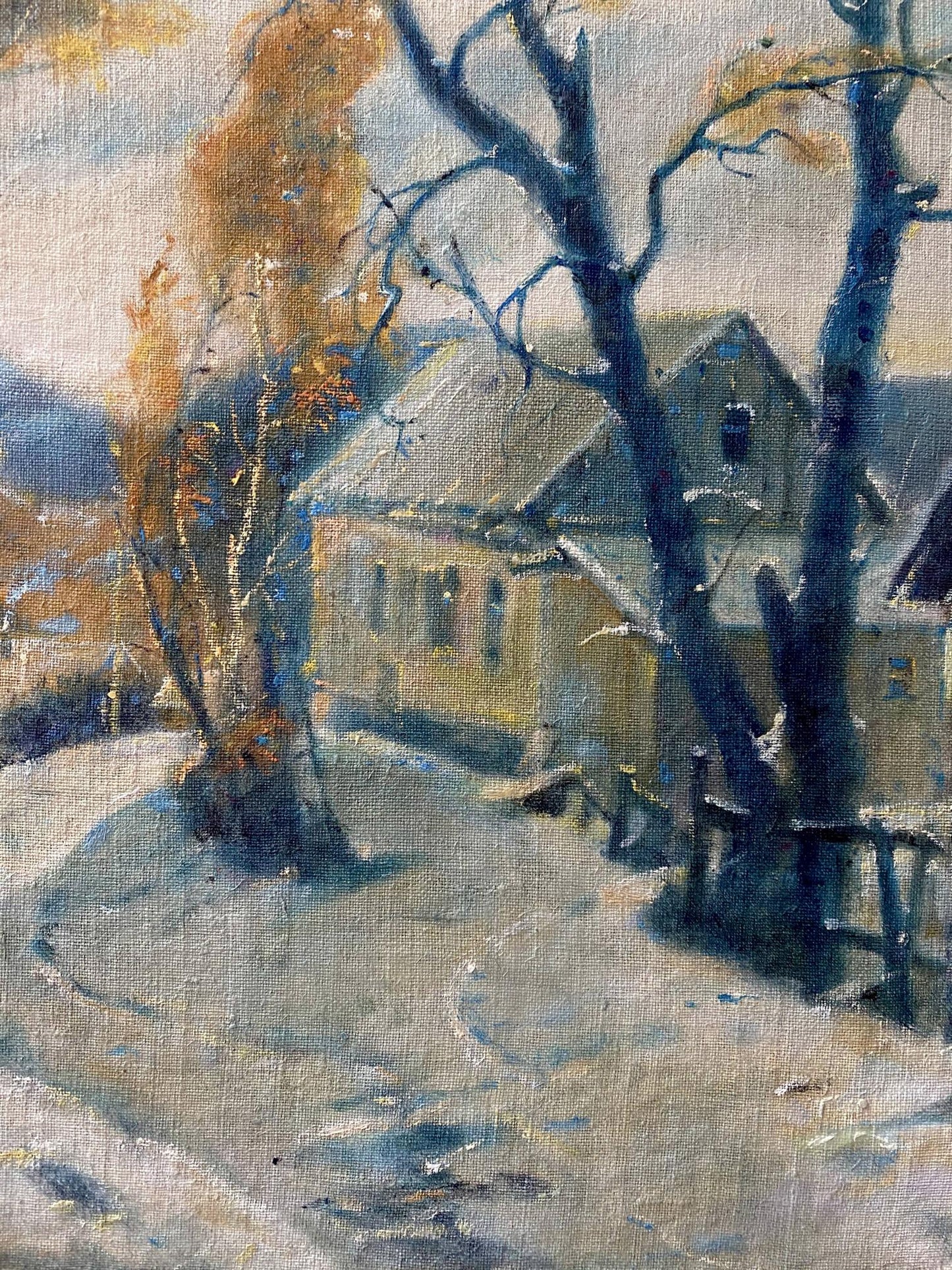 Oil painting Winter day Litvinov Oleg Arkad'yevich