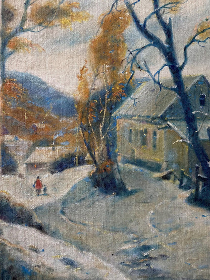 Oil painting Winter day Litvinov Oleg Arkad'yevich