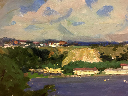 Oil painting City by the sea Korostelev Vladimir Alexandrovich