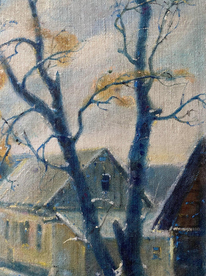 Oil painting Winter day Litvinov Oleg Arkad'yevich
