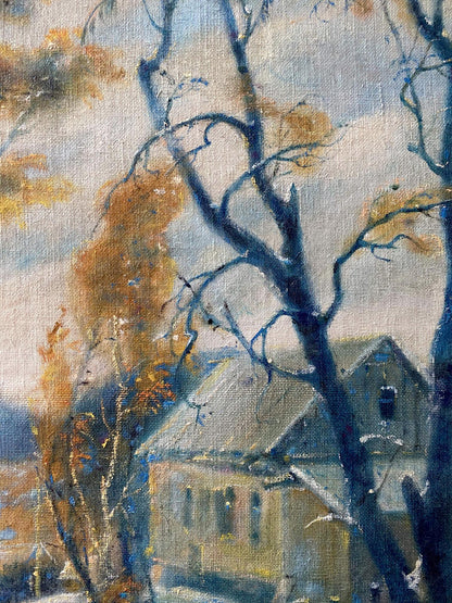 Oil painting Winter day Litvinov Oleg Arkad'yevich