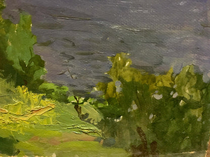 Oil painting City by the sea Korostelev Vladimir Alexandrovich