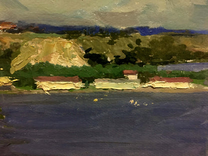 Oil painting City by the sea Korostelev Vladimir Alexandrovich