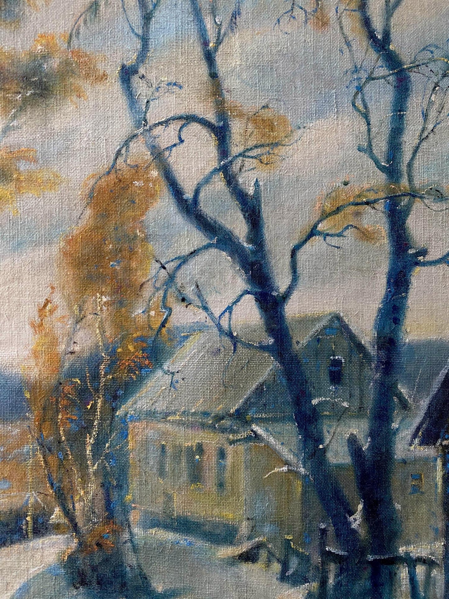 Oil painting Winter day Litvinov Oleg Arkad'yevich