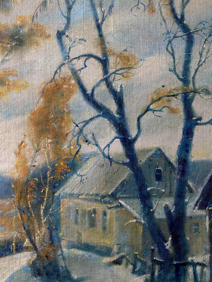 Oil painting Winter day Litvinov Oleg Arkad'yevich