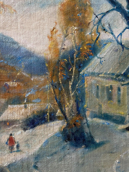 Oil painting Winter day Litvinov Oleg Arkad'yevich