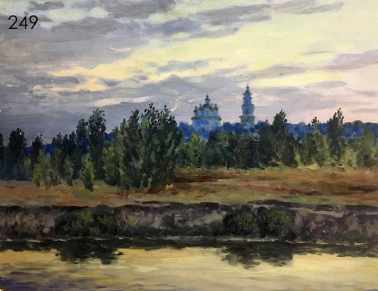 Forest landscape oil painting