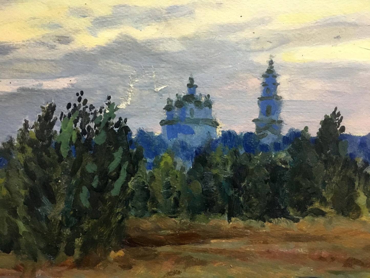 Forest landscape oil painting