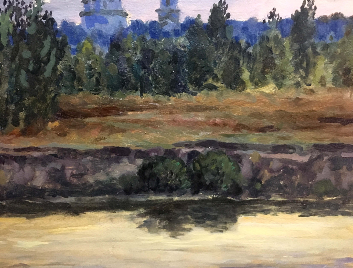 Forest landscape oil painting