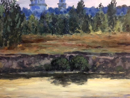 Forest landscape oil painting