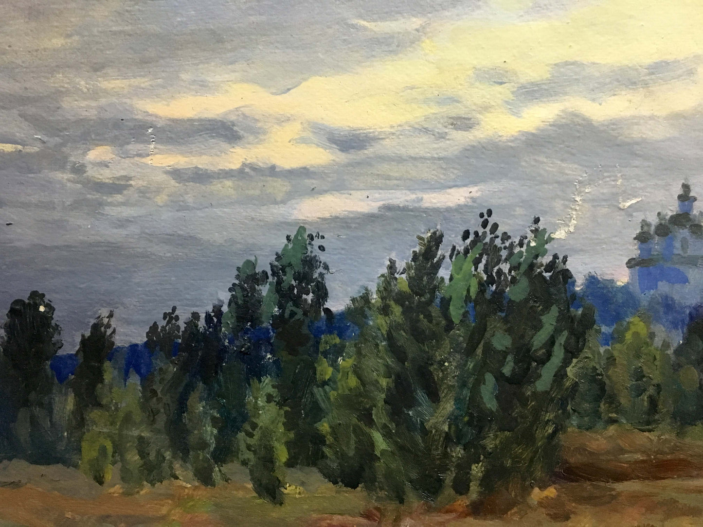 Forest landscape oil painting