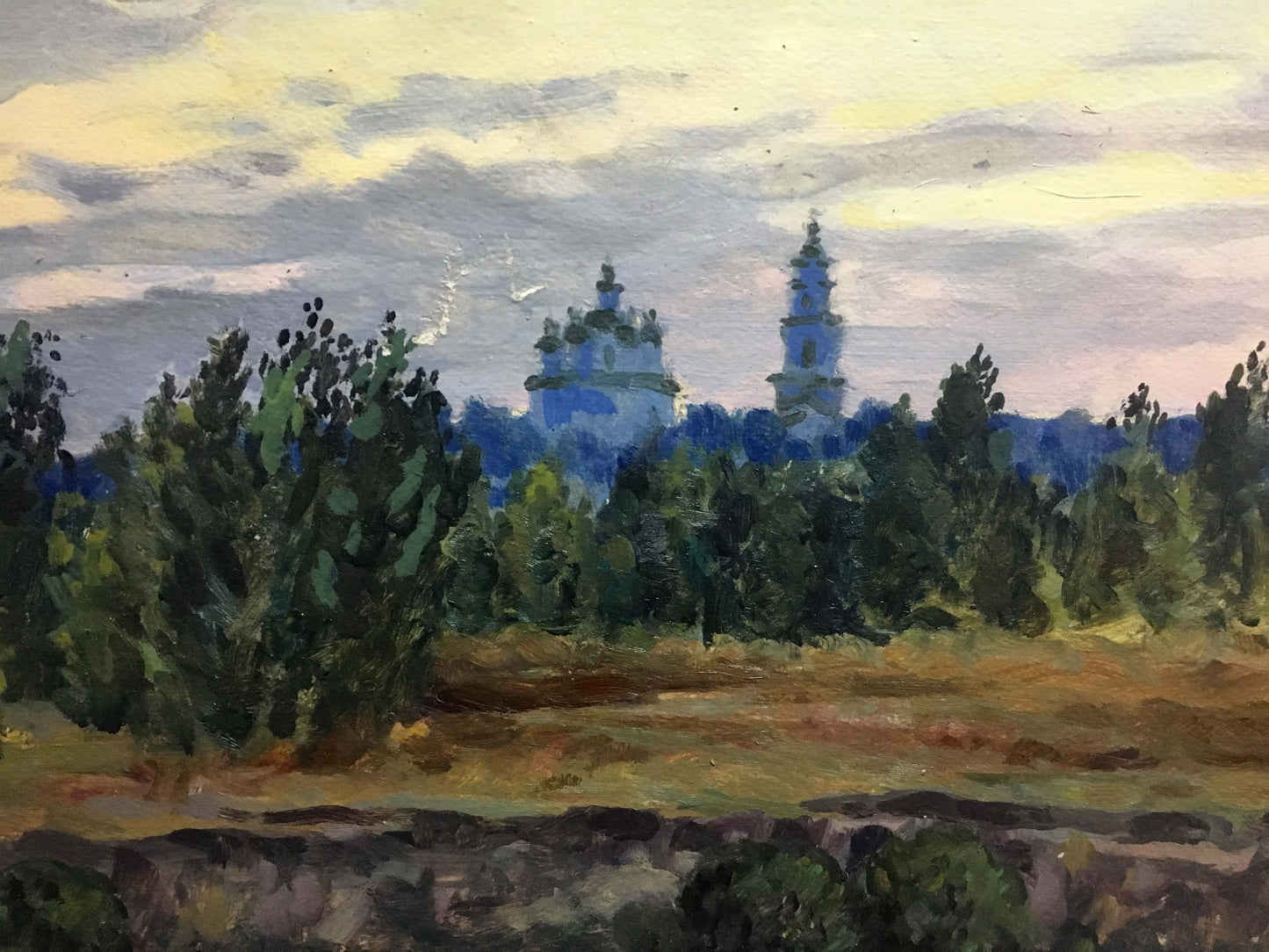 Forest landscape oil painting