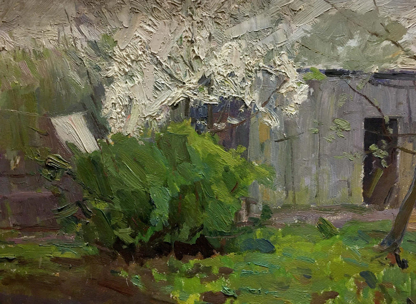 Oil painting Lonely house Les Vladimir Stepanovich