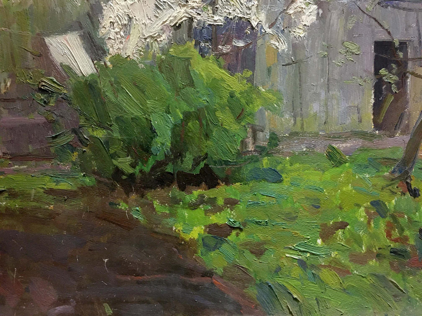 Oil painting Lonely house Les Vladimir Stepanovich