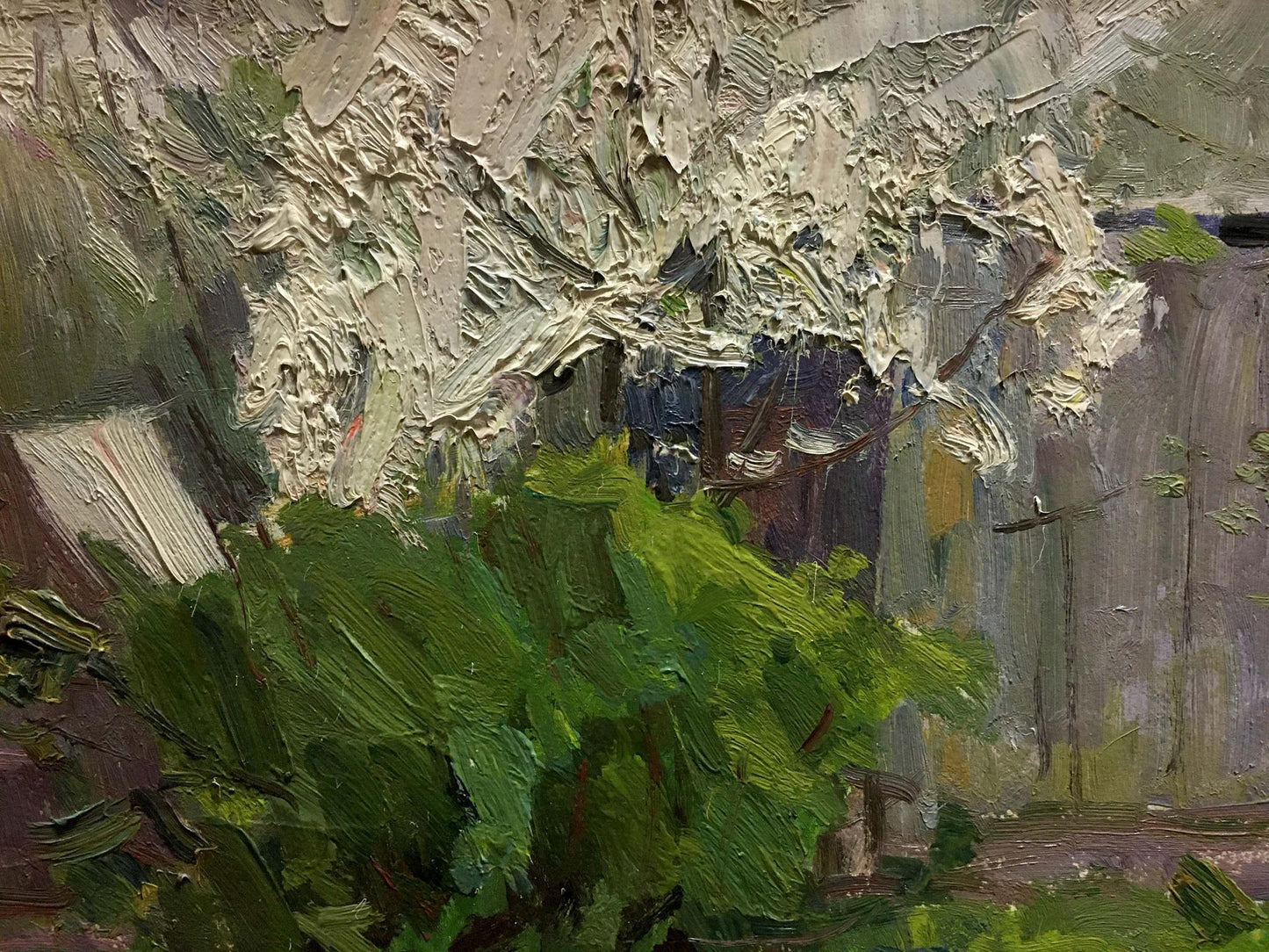 Oil painting Lonely house Les Vladimir Stepanovich