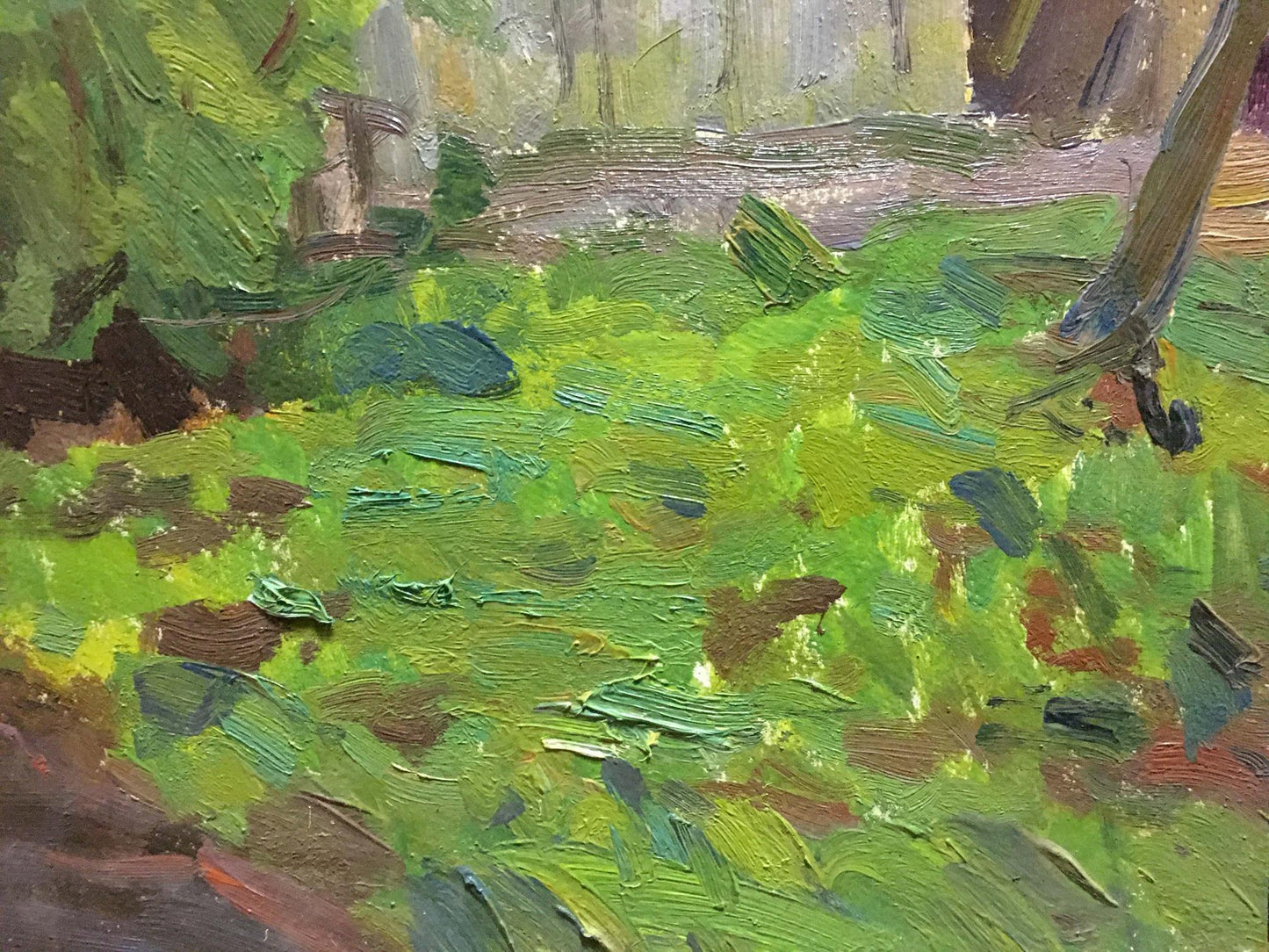 Oil painting Lonely house Les Vladimir Stepanovich