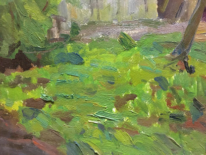 Oil painting Lonely house Les Vladimir Stepanovich