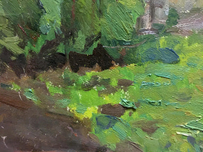Oil painting Lonely house Les Vladimir Stepanovich