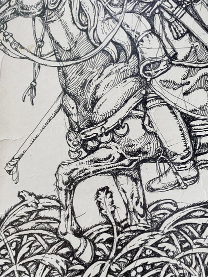 Ink painting Taras Bulba Litvinov Oleg Arkad'yevich