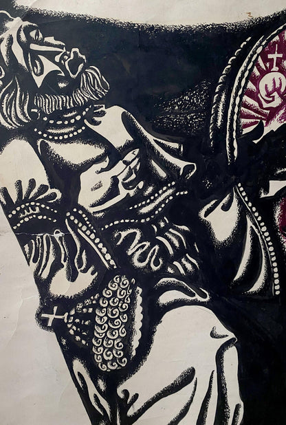 Ink painting Tsar Boris Litvinov Oleg Arkad'yevich